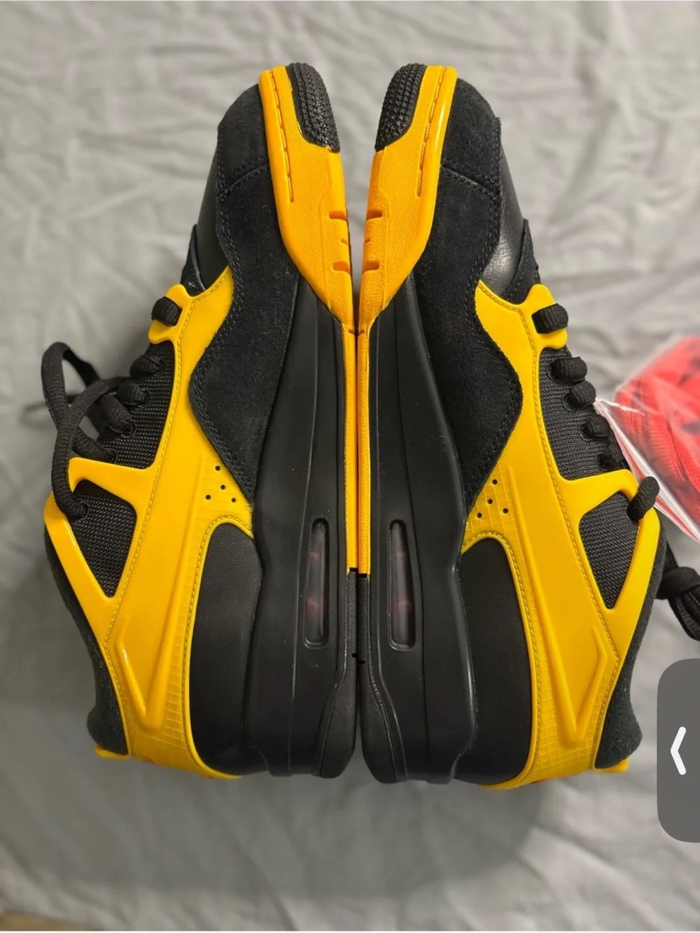 Jordan Men's Black and Yellow Low-Top Sneakers
